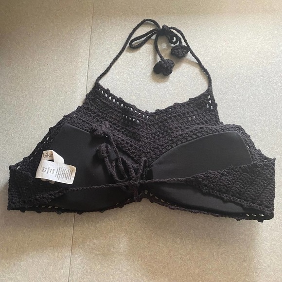 Bikini Lab ASOS Black Handmade Crochet Whimsigoth Festival Coastal Cowgirl… - Picture 6 of 7